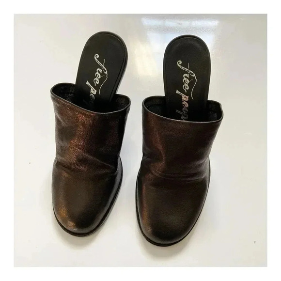 NEW Free People Leila Heeled Leather Mules size 37 US 6.5-7 - Picture 7 of 13